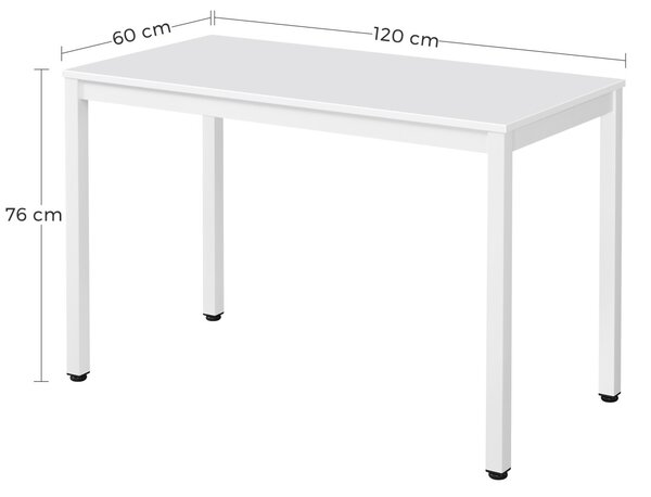 Masa de sufragerie alba cu blat alb TESSA 120x60 cm