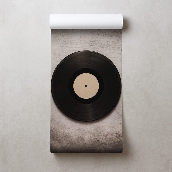 Fototapet disc de vinil cu tacâmuri