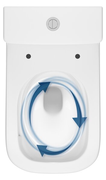 Cersanit Remo wc compact cu capac soft-close cu spălare turbionară alb K3029-001