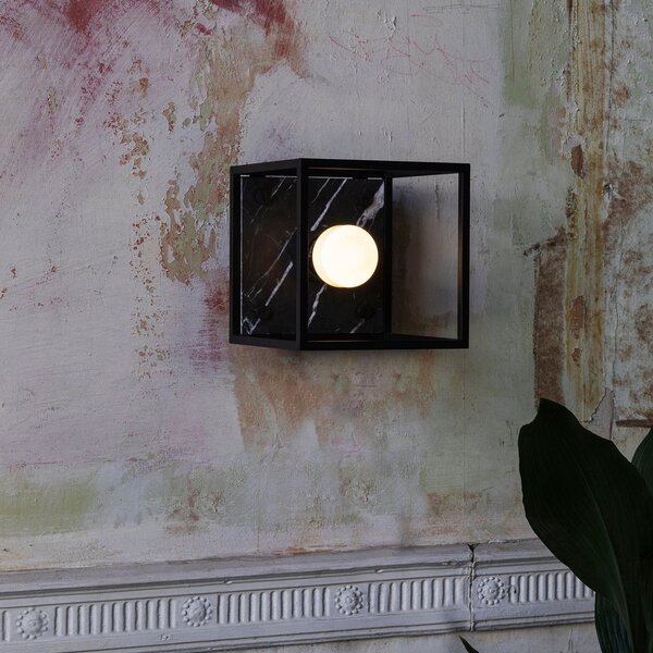 Buster + Punch Caged Wall mică marmură negru, reglabil, Negru, Hol, Metal, Modern