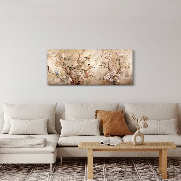 Tablou - Pictură de păsări de epocă II. (120x50 cm)