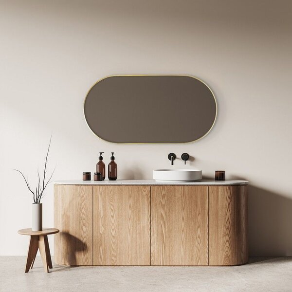 Ars Longa Scandi oglindă 40x80 cm oval auriu SCANDI4080-ZS