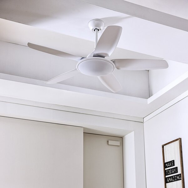 Lucande Ventilator de tavan LED Divian, alb, DC, silențios, CCT, Alb, Camera de zi / sufragerie, Metal, Modern