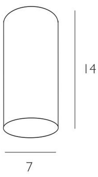 Casablanca Plafonieră Tube, Ø 7 cm, soclu E14, reglabil, Alb, Camera de zi / sufragerie, Sticlă, Design