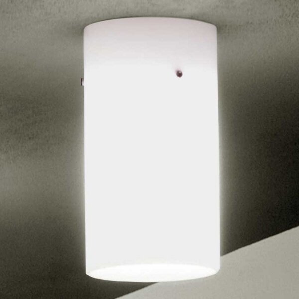 Casablanca Plafonieră Tube, Ø 7 cm, soclu E14, reglabil, Alb, Camera de zi / sufragerie, Sticlă, Design