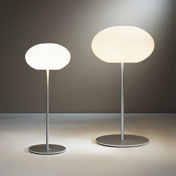 Casablanca Aih lampă de masă, Ø 19cm alb lucios, Alb, Camera de zi / sufragerie, Sticlă, Modern