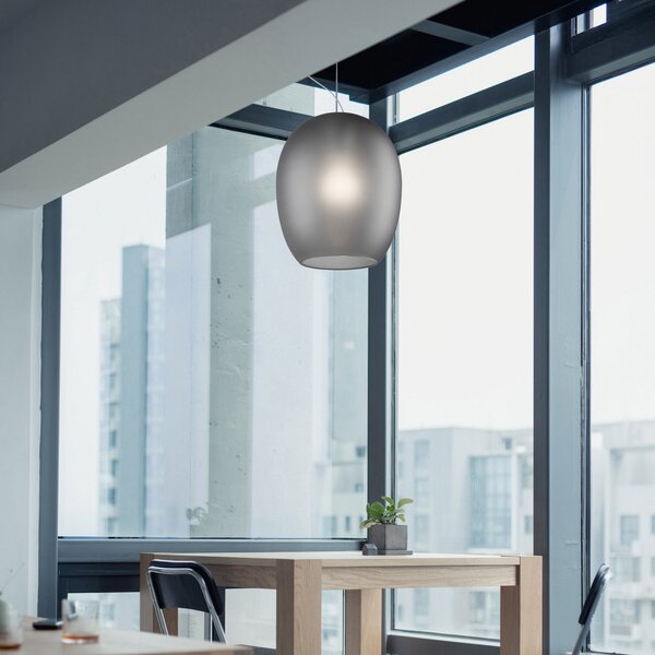 Casablanca Anua lampă suspendată o sursă gri mat, reglabil, Gri, Camera de zi / sufragerie, Sticlă, Design