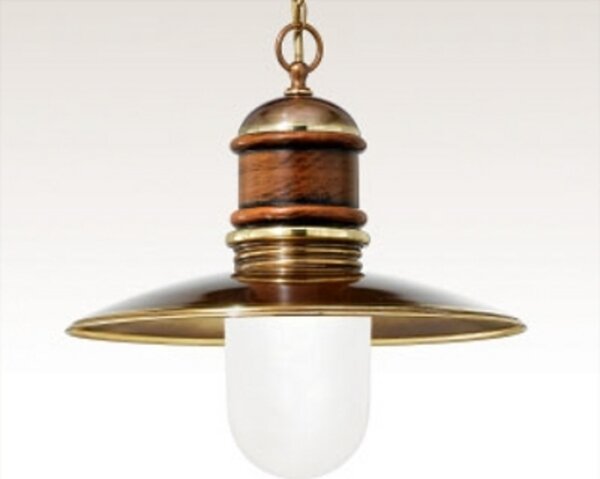Cremasco Suspensie decorativă Faro 36 cm, reglabil, Bronz / Alamă Veche, Camera de zi / sufragerie, Metal, Maritimă