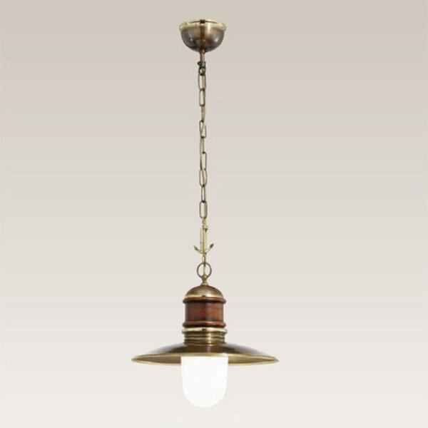 Cremasco Faro lampă suspendată o sursă 31 cm, reglabil, Bronz / Alamă Veche, Camera de zi / sufragerie, Metal, Maritimă