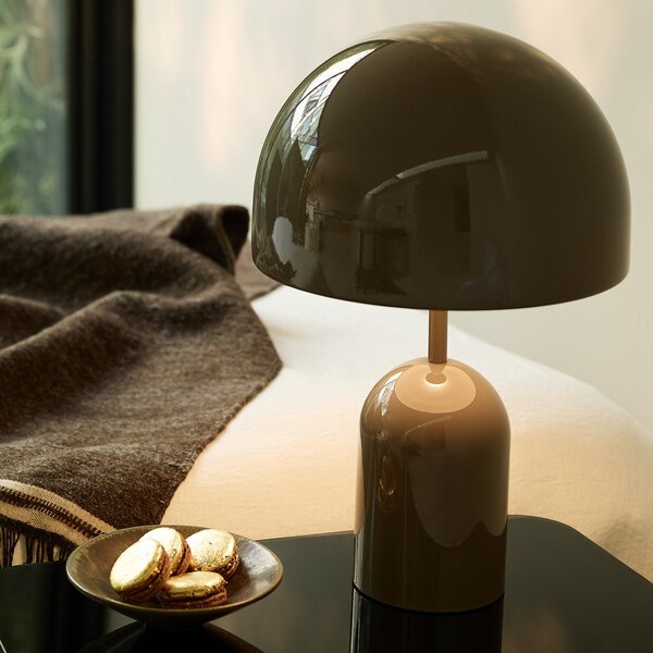 Lampă de masă Tom Dixon, Bell, reglabil, Gri, Camera de zi, Metal, Design
