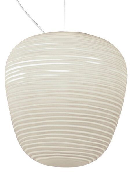 Lustră Pendul Foscarini, Rituals 3, reglabil, Alb, Camera de zi, Sticlă, Design