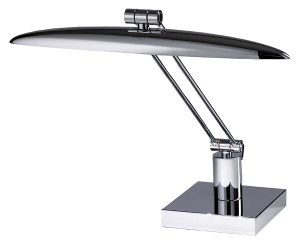 Cremasco Lampă de citit masă elegantă cu LED Anabella, crom lucios, Metalic, Studiu / Birou, Metal, Modern