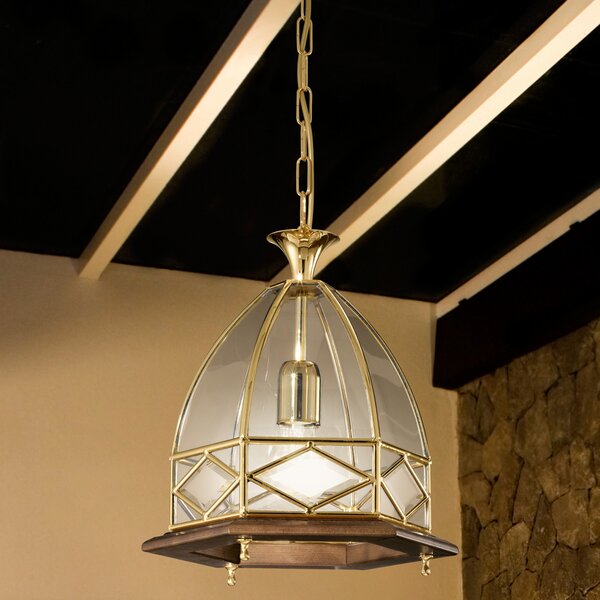 Cremasco Campana lampă suspendată, reglabil, Auriu / Alamă, Camera de zi / sufragerie, Metal