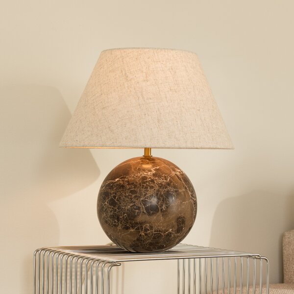 Lampă de masă Globen Lighting, Maro / Rugină, Camera de zi, Țesătură / Textil, Design