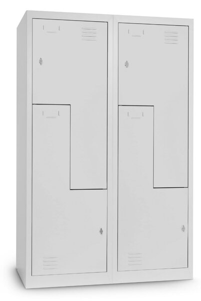 Dulap metalic Z, 120 x 50 x 180 cm, blocare, gri deschis - ral 7035