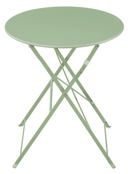 Set Bistro Flair – masă și 2 scaune din oțel vopsit – Verde (Olive Green)