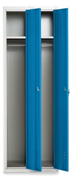 Dulap metalic, 60 x 50 x 180 cm, blocare, albastru - ral 5012