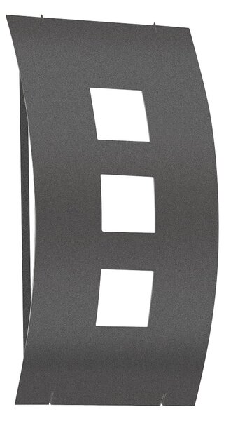 CMD Aplică de exterior Graal, acoperită cu pulbere, Negru, Metal, Modern