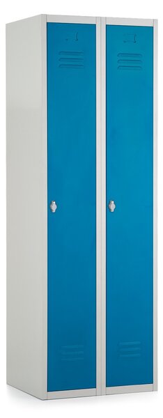 Dulap metalic, 60 x 50 x 180 cm, blocare, albastru - ral 5012