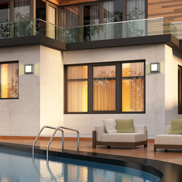 CMD Aplică de exterior Aqua Legendo Mini, antracit, Negru, Metal, Modern