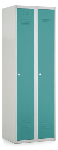 Dulap metalic, 60 x 50 x 180 cm, încuietoare cu cilindru, verde - ral 6033