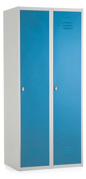 Dulap metalic, 80 x 50 x 180 cm, blocare, albastru - ral 5012