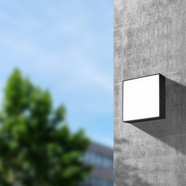 CMD Aplică LED pentru exterior 9024, 24 x cm, Negru, Metal, Modern