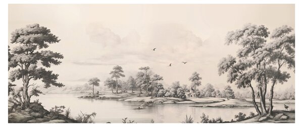 Tablou - Vintage peisaj desen peisaj (120x50 cm)