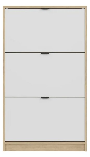 Pantofar ingust hol NEPON, stejar artisan/alb, PAL laminat, 70x18x120