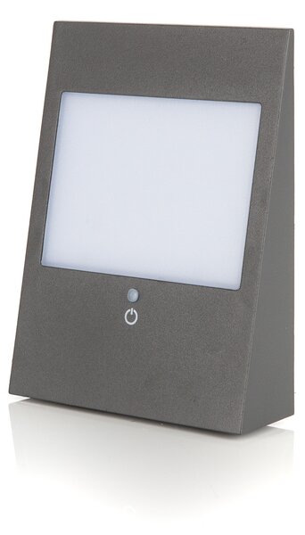 CMD Aplică LED solară de exterior 9019 cu senzor, Negru, Metal, Modern