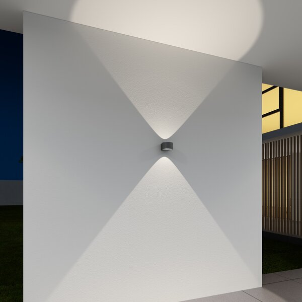CMD Aplică cu LED-uri pentru exterior 9029 lentile de sticlă, Negru, Metal, Modern