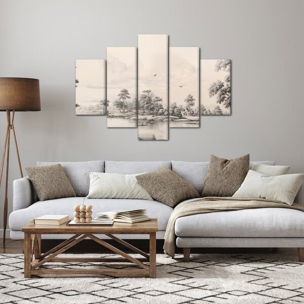 Tablou - Vintage peisaj desen peisaj (150x105 cm)