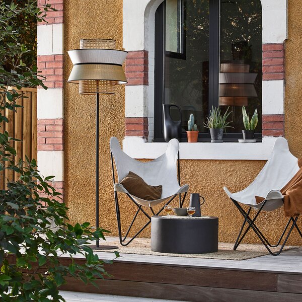 Lampă de Exterior MARKET SET, Singapour, Negru, Țesătură / Textil, Design