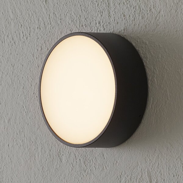 CMD Lumină LED pentru exterior 9025, Ø 15 cm, Negru, Metal, Modern, Plafon rotund direct