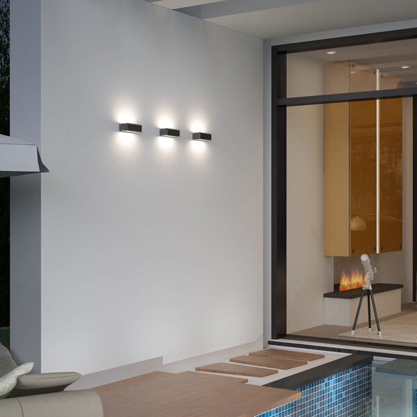 CMD Aplică LED de exterior 9027, Up-Down, Negru, Metal, Modern