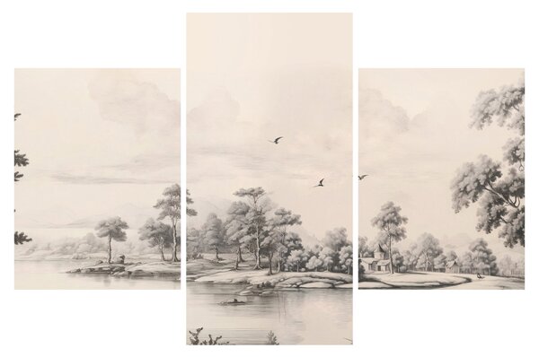 Tablou - Vintage peisaj desen peisaj (90x60 cm)