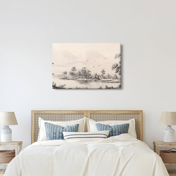 Tablou - Vintage peisaj desen peisaj (90x60 cm)
