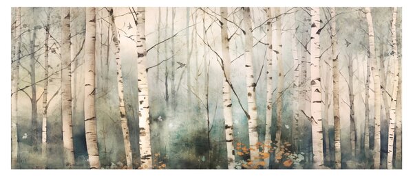 Tablou - Desenarea unui model de pădure (120x50 cm)