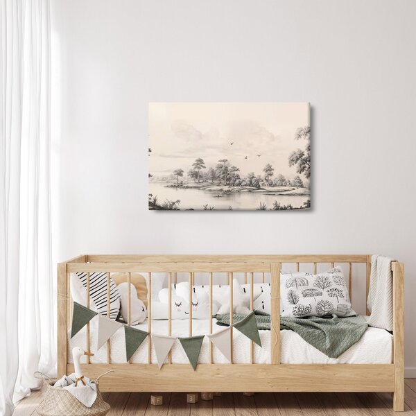 Tablou - Vintage peisaj desen peisaj (90x60 cm)