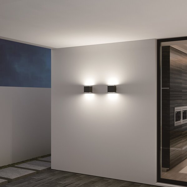 CMD Aplică LED de exterior 9031, up and down, Negru, Metal, Modern, Perete unghiular