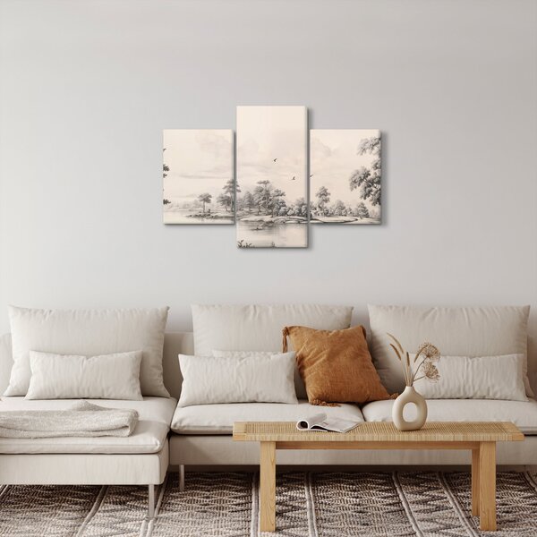 Tablou - Vintage peisaj desen peisaj (90x60 cm)