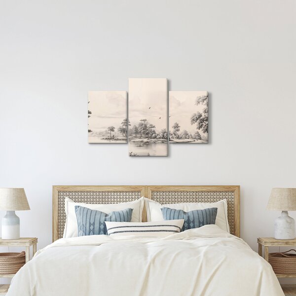 Tablou - Vintage peisaj desen peisaj (90x60 cm)
