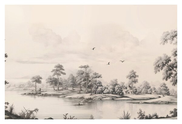 Tablou - Vintage peisaj desen peisaj (90x60 cm)