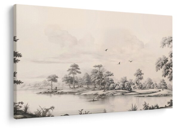 Tablou - Vintage peisaj desen peisaj (90x60 cm)