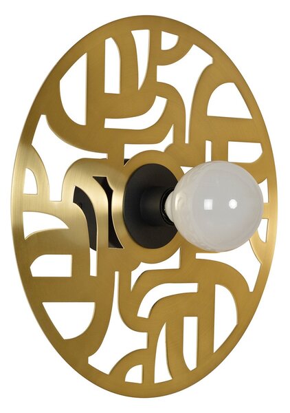 Lampă de perete MARKET SET, Labyrinthe, reglabil, Auriu / Alamă, Camera de zi, Metal, Design
