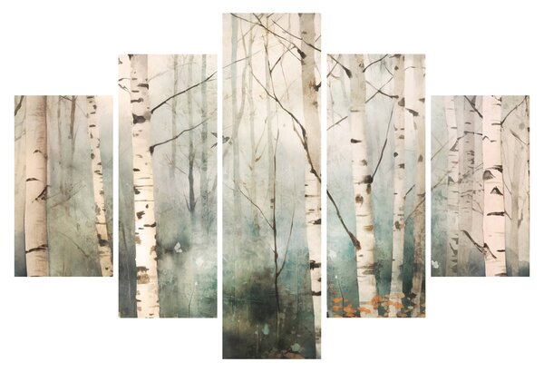 Tablou - Desenarea unui model de pădure (150x105 cm)