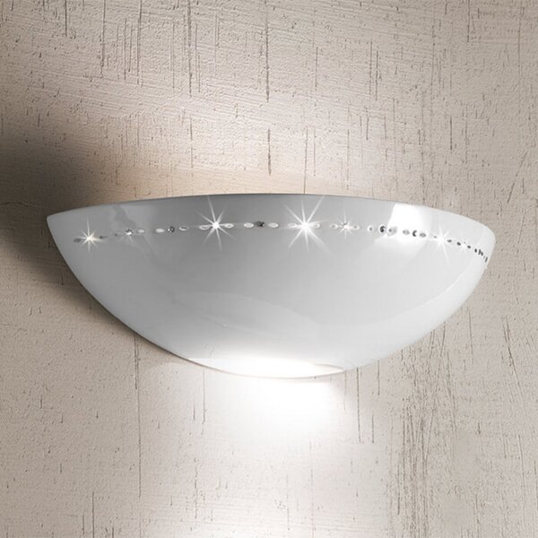 Ceramiche Laurentia aplică 39 cm, reglabil, Alb, Camera de zi / sufragerie, Ceramică