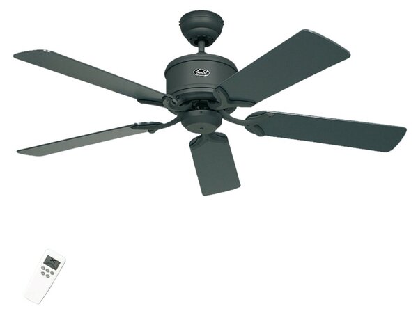 CasaFan Ventilator tavan economic Eco Elements gri argint, Negru, Camera de zi / sufragerie, Lemn