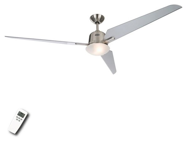 CasaFan Ventilator de tavan Eco Aviatos argintiu 162 cm, Gri, Camera de zi / sufragerie, Lemn, Modern