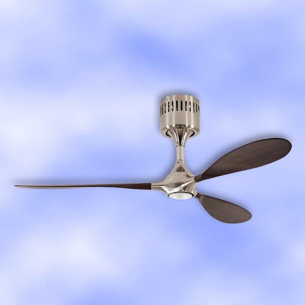 CasaFan Ventilator de tavan cu LED Helico Paddel, silențios, nuc Ø 132 cm, Lemn, Camera de zi / sufragerie, Lemn, Modern
